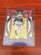 2024 Panini Select - Concourse Rico Dowdle #90 Red & Blue Shock Prizm