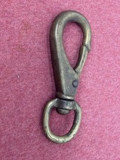 Vintage 3 Brass Swivel Eye Snap Hook Clip 4 3/8 inch total length
