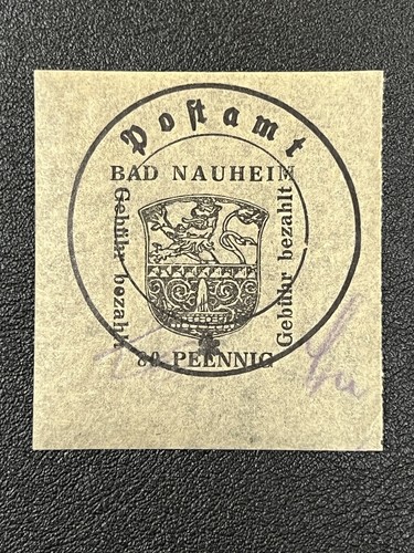 Germany 1946 Local Post *Bad Nauheim* ERROR “Peennig” Used LE801 - Picture 1 of 3