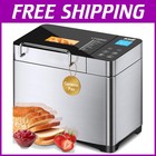 Stainless Steel Bread Maker with 17 Programs, Nut Dispenser