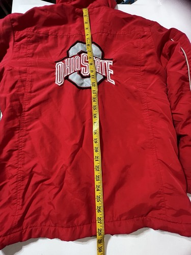 Abrigo Softshell Forrado de Vellón Ohio State Cremallera Completa Bordado Logo Rojo S - Imagen 10 de 10