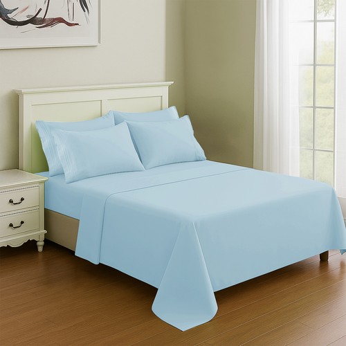 6 Pcs Bed Sheet Set Soft Deep Pocket Microfiber Hotel Quality Bedding Sheets - Picture 40 of 168