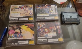 Sega Saturn Capcom Lot,Pocket Fighter,Cyberbots,Vampire Savior,hunter,4mb cart