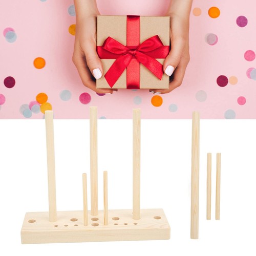 Bow Maker Ribbon Wooden Multi Size Adjustable with Wooden Board Sticks for Ma... - Picture 6 of 9