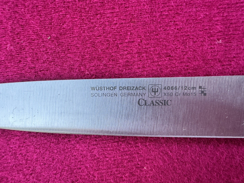 Wusthof Dreizack Classic Utility knife 4066/12cm 4.7" Blade x50 Cr Mo 15 Germany - Picture 3 of 7