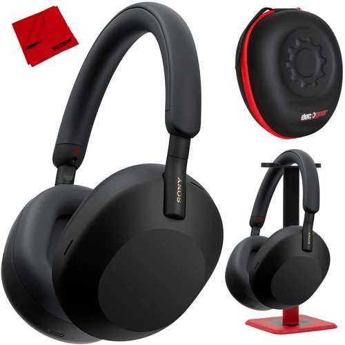 Sony WH-1000XM5 Wireless Noise Canceling Headphones (Black) Pro Stand Kit - Photo 1 sur 12