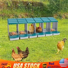 6 Hole Chicken Nesting Box Hen Laying Boxes Nesting Box for Laying Egg Green