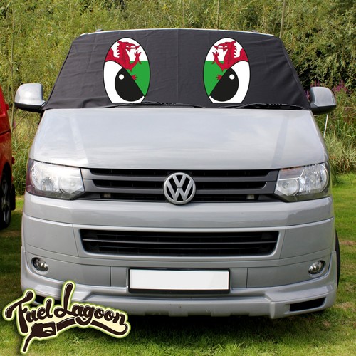 VW Transporter T5 Window Screen Curtain Wrap Cover FLAG Eyes England, wales etc - Picture 5 of 15