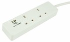 Mercury 2 Gang Way Mains Power Extension Lead Cable with 1 x 1.1A USB Port 2m UK
