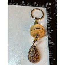 Boho Chic Beaded Keychain Teardrop Pendant Charm Purse Bag Accessory