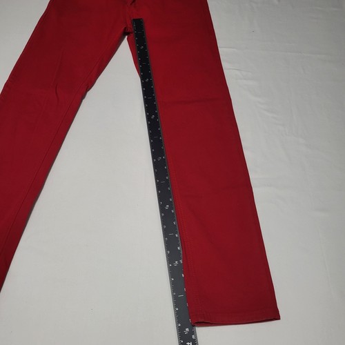 PJ Mark Skinny Men's Denim Pants Size 32"WX32"L Red Preppy Y2K - Picture 6 of 14