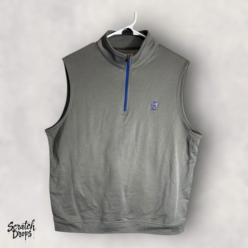 Peter Milan Crown Sports Men's Large Gray Sleeveless Vest Golf Pullover Apparel - Picture 1 of 3