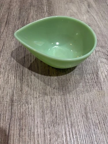 Vintage Small Fire King Jadeite Swedish Modern Teardrop Mixing Bowl