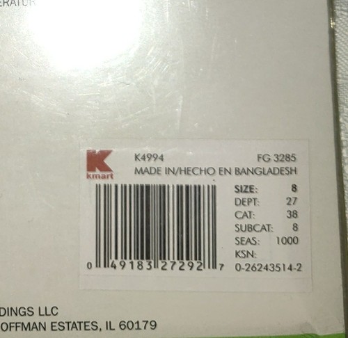Joe Boxer Cotton Thong Panties SIZE 8 New In Package 6 Pair Kmart Fits 14-16 NIP - Picture 5 of 7