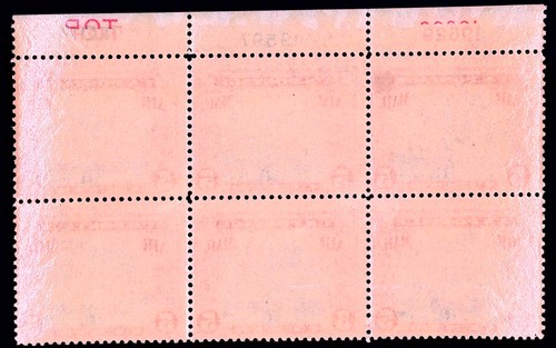 LSS USA 1928 5c Beacon Airmail C11 MNH Plate Block of 6 Blue/Red Top Blue Shift - Picture 2 of 2
