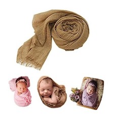 Newborn Baby Photography Props Blanket Ripple Swaddle Wrap for Boy Girls Camel