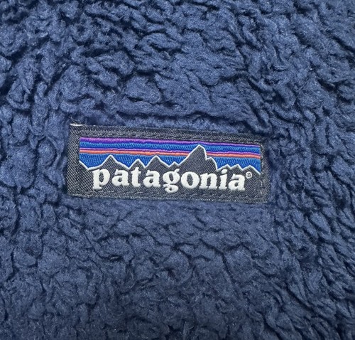 Patagonia Los Gatos Deep Pile Fleece Full Zip Vest Fuzzy Sherpa Pockets Blue S - Bild 2 von 10