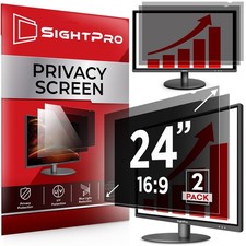 24 Inch 16:9 Privacy Screen Filter 2 Pack for Monitor Anti-Glare Shield