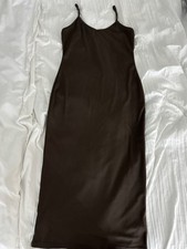 SHEIN Long Brown Dress With Straps Bodycon Size Medium