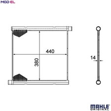 RADIATOR ENGINE COOLING CR 1124 000P FOR SMART FORTWO/Cabrio/HATCH/PEQUENO 1.0L