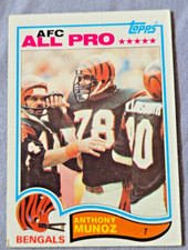 Anthony Munoz 1982 Topps #51 Rookie Card Cincinnati Bengals HOF. rookie card picture