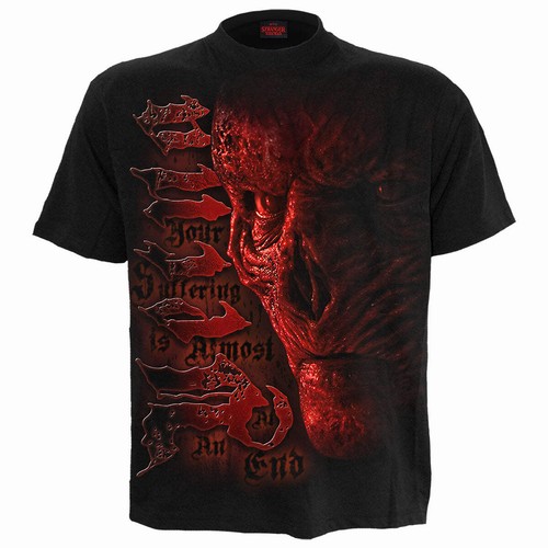 VECNA - SUFRIR - Camiseta Estampada Frontal Negra - Imagen 3 de 4