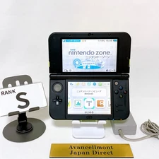 New Nintendo 3DS XL LL Lime Black Console Stylus Japan Tested Rank S w/Charger