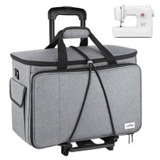 Rolling Sewing Machine Carrying Case, Portable Sewing Machine Bag With Should...