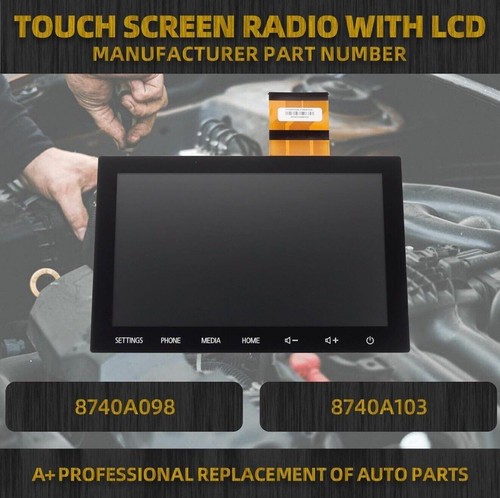 8" Touch Digitizer LCD Screen Radio for 2020-2022 Mitsubishi Outlander - NEW - Picture 3 of 8