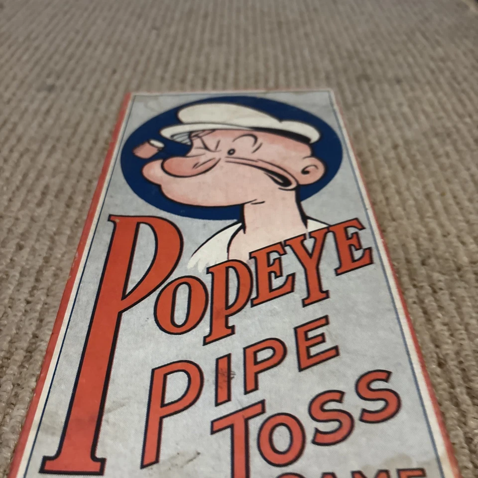 Escaso Antiguo 1935 POPEYE Pipa Anillo Lanzamiento Juego JUGUETE Completo Foto 3 de 4