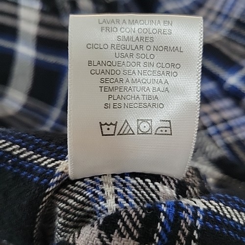 Dickies Black, Blue, Gray, White Plaid Heavy Flannel Shirt Men's Size 2XL - Picture 9 of 11