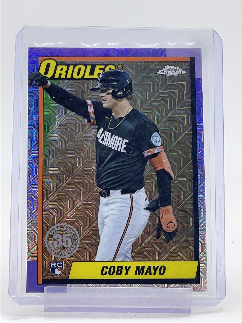 COBY MAYO 2025 TOPPS CHROME SERIES 1 1990 MOJO ROOKIE RC Q4647