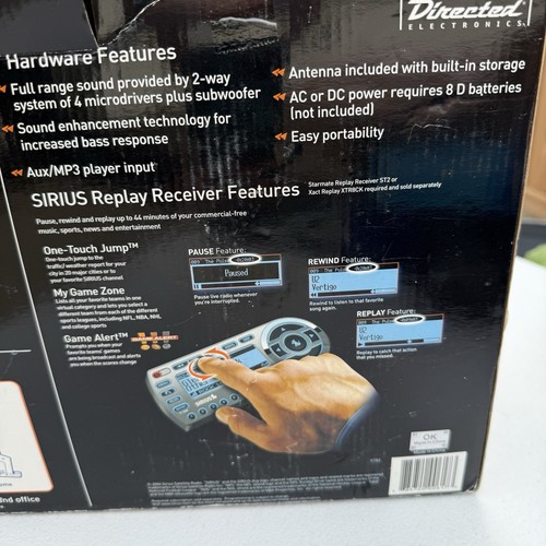 Sirius Satellite Radio STB2 Tragbarer Ghettoblaster & Sirius Starmate Replay Neu Geöffnet - Bild 4 von 9