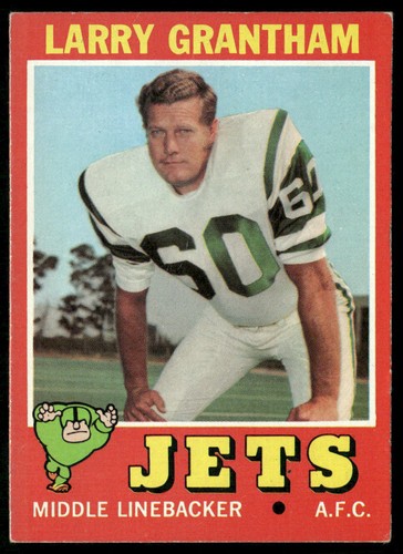 Larry Grantham 1971 Topps #228 New York Jets VG