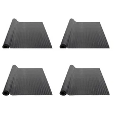Garage Floor Mat Diamond Plate PVC Vinyl Flooring Rolls Non-Slip 3mm Thick