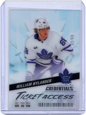 2024-25 UD Credentials William Nylander Ticket Access Acetate 5/99