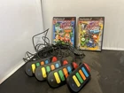 PS2 Buzz Junior Jungle Party Bundle With 4 Buzz Controllers + 2 Buzz Games-Works