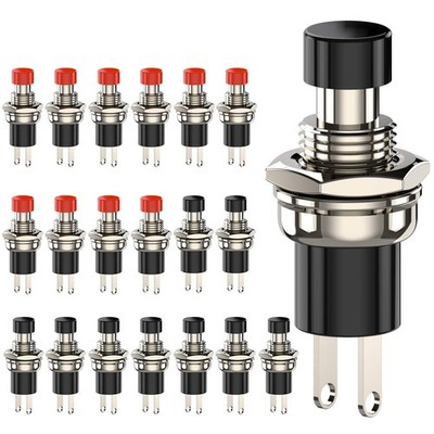 DIYhz Momentary Push Button Switch, 1A 250VAC SPST Mini Pushbutton Switches N...
