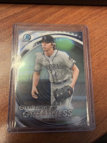 2020 Bowman Draft ZAC VEEN Glimpses Of Greatness #GOG-ZV Rockies - Picture 1 of 2