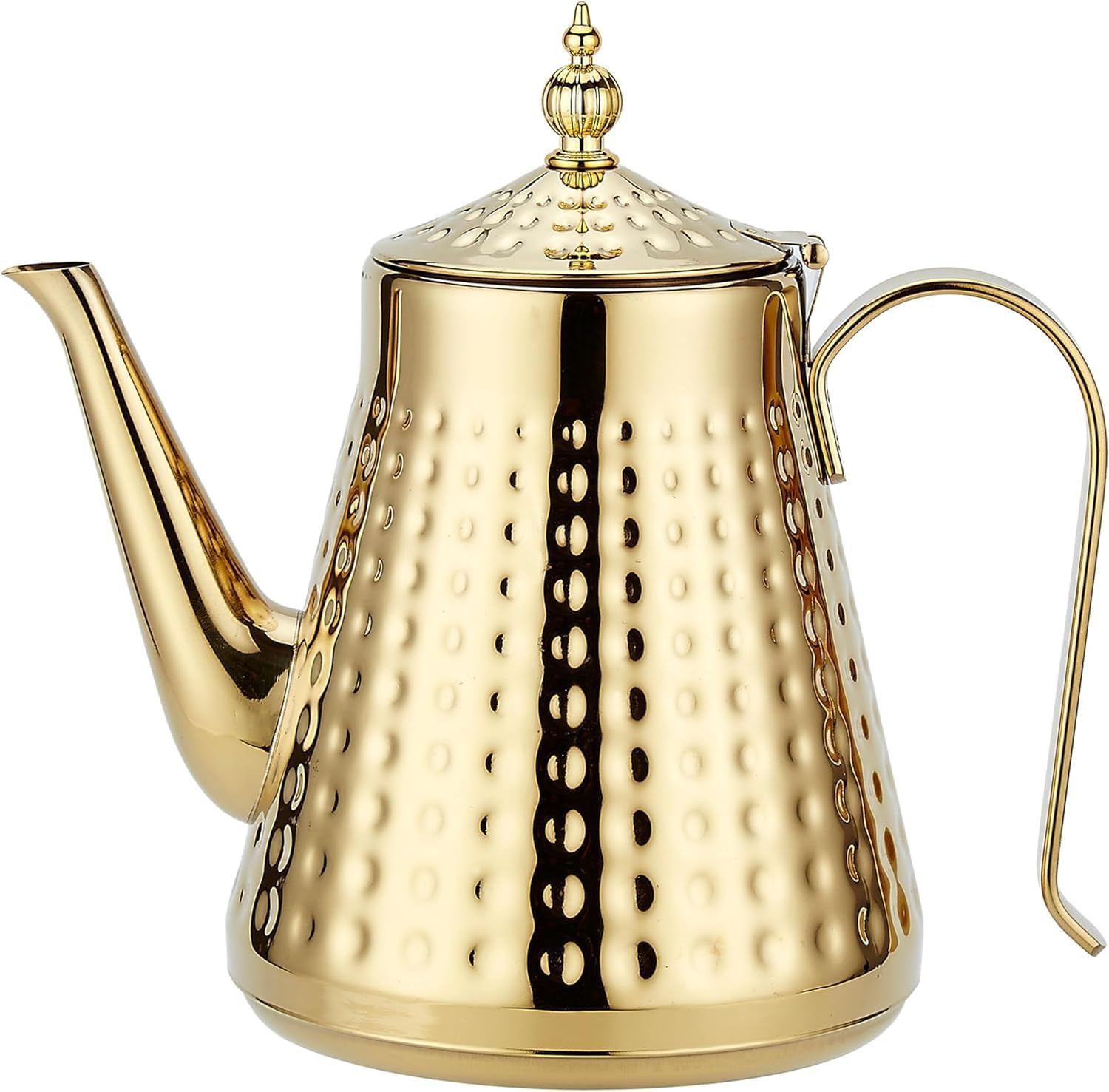 Théière vintage dorée 1650ml pour réchauffer vos moments de lecture au salon