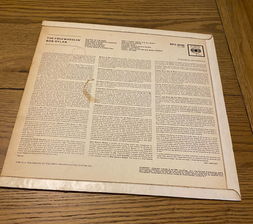 Bob Dylan - The Freewheelin Bob Dylan CBS Records BPG 62193 - Picture 2 of 4