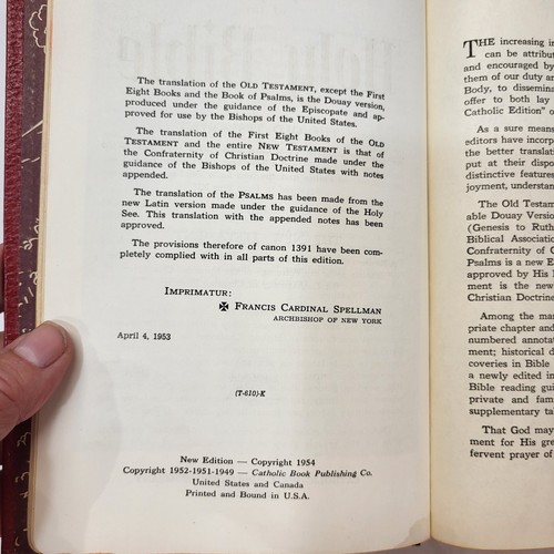 La Nueva Edición Católica de la Santa Biblia 1954 Papa Pío XII Tapa Blanda Cuero - Imagen 14 de 24