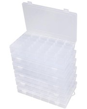 6 Pack 36 Grids Bead Organizer Tackle Box Organizers Plastic Organizer Box wi...