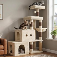 Hey-brother Cat Tree Tower, Scratching Posts with 2 Spacious Condos, 2 Platfo...