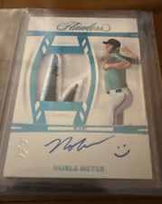 2024 Panini Flawless Noble Meyer 1/1  Patch Auto Smiling Face Logo Fish Marlins