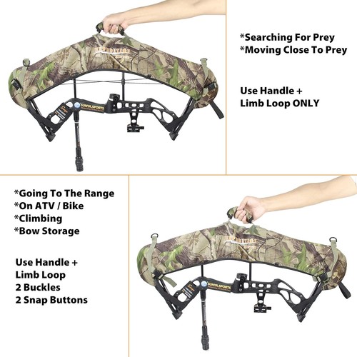 Neoprene Compound Bow Sling – Silent Hunting, 2 Carry Modes, Adjustable & Remova - Picture 4 of 9