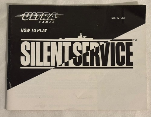 Silent Service (Nintendo Entertainment System, 1989) - Manual Only - Picture 1 of 2