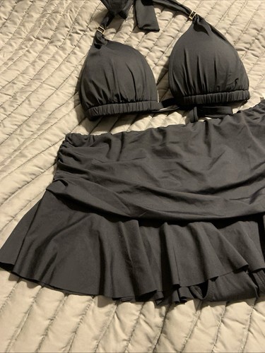 lauren ralph lauren Ladies 2 Piece Swim Suit Set Skirt Bottom/top Size 14 - Picture 3 of 8