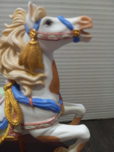 Figura caballo carrusel pinto occidental Lenox 1990 - Imagen 2 de 15