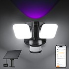 Wired and Solar Hybrid LED Smart Motion Sensor Light Outdoor Flood Lights wit...